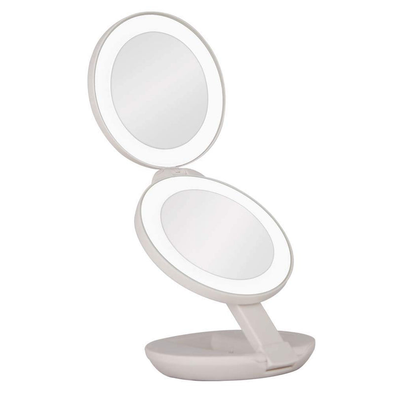 [Australia] - Zadro Dual LED Lighted 10X/1X Magnification Travel Mirror, White 