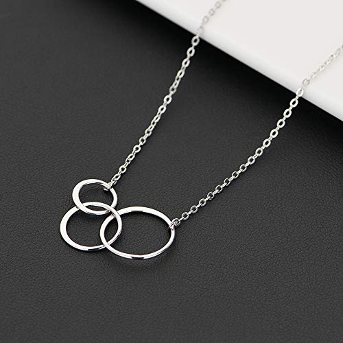 [Australia] - Augonfever Generation Gifts Necklace Silver for Girls Women in Jewelry Case Grandparent & Grandchildren 