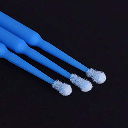 [Australia] - BTYMS 200pcs Disposable Micro Brushes Applicators for Eyelashes Extensions Lint-free 2mm Blue 200 Count 