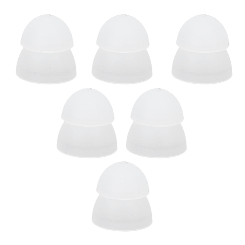 [Australia] - 10pcs Hearing Aid Domes, 8mm Soft Silicone Double Layer Closed Type Washable Anti Static Ear Tips for Hearing Resound Accessories (White) White 