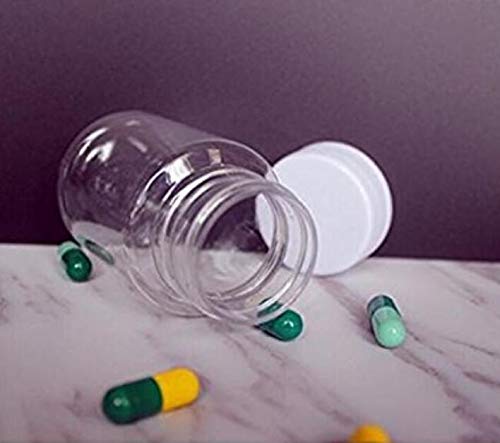 [Australia] - 12PCS 100ml Clear Empty Plastic Bottles Box with White Screw Cap Portable Solid Powder Case Holder Storage Container for Liquid Chemical Dispense 