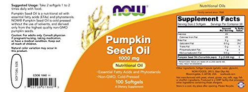 [Australia] - Now Pumpkin Seed Oil 1000 mg 100 softgels 