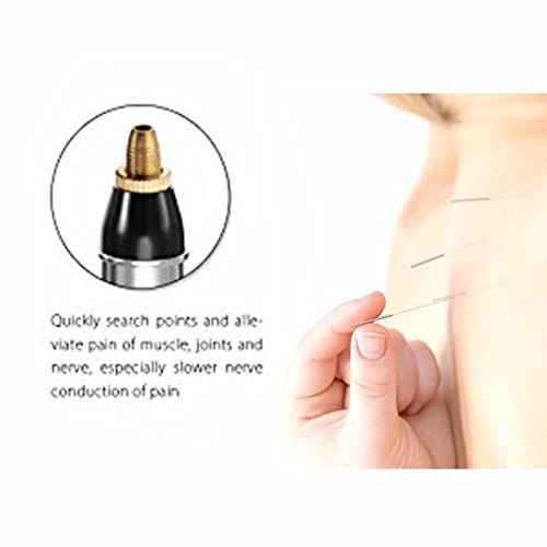 [Australia] - OFKPO Acupuncture Pen Meridian Pain Relief Massager Body Massage, Electronic Meridian Acupuncture Massager Pen (Silver) 