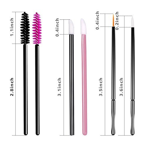 [Australia] - Disposable Mascara Wands Makeup Applicators - Mascara Brushes Lipstick Applicators Eyeliner Brushes BTArtbox 300PCS Makeup Applicators Brushes Tools Kit A-300Pcs Brush Set 