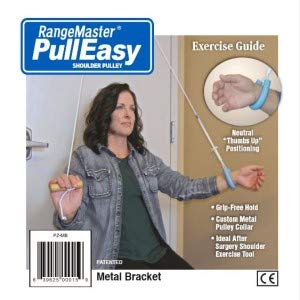 [Australia] - RangeMaster PullEasy Shoulder Pulley with Patient Guide │Physical Therapy Shoulder Pulley │ Aids with Shoulder Surgery Recovery │ Grip-Free Hold │ Metal Bracket Door Attachment 