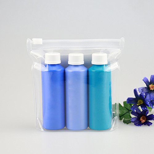 [Australia] - Bluecell 5 PCS Small EVA Soft Transparent Plastic Cosmetic Organizer Bag Pouch With Zipper Closure,Travel Toiletry Makeup Bag 