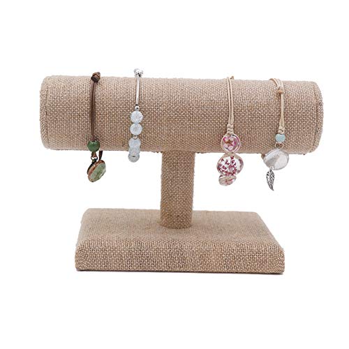 [Australia] - Polmart W1-Y T-Bar Jewelry Display, Yellow Linen 