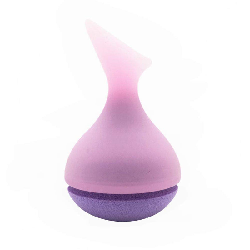 [Australia] - HEYNA Q Mermaid Makeup Sponge with Silicone Handle | Soft Beauty Blender Sponge Round Head Puff for Foundations Liquid Creams Concealer (Pink) Mermaid Pink 