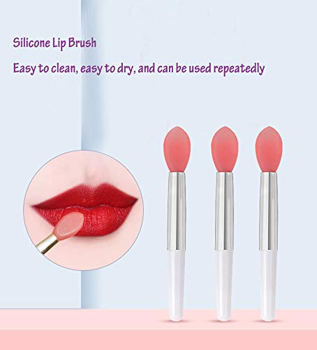 [Australia] - LORMAY Silicone Makeup Brush Cleaner + Lip Mask Brush, Brush Cleaning Mat, Portable Cosmetic Brush Cleaning Pad with Suction Cup (Pink) Pink 