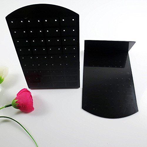 [Australia] - Bleiou 72 Holes Earrings Ear Studs Jewelry Show Plastic Display Rack Stand Organizer Holder Showcase Box 6pcs 