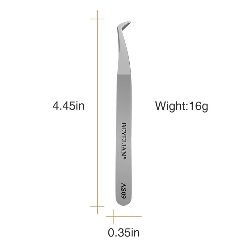 [Australia] - Beyelian Eyelash Extension Tweezers,Volume Lash Extension Tweezers as09 for Lash Artists Precision Stainless Steel 