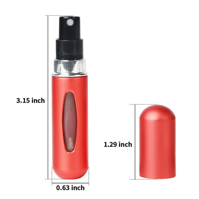 [Australia] - Portable 5ml Mini Perfume Atomizer Bottles, Refillable Perfume Spray Bottle, Scent Pump Case, Empty Perfume Bottles for Travel and Outgoing(4 Pack) multicolor 