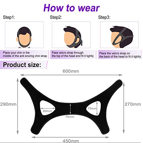 [Australia] - Anti Snoring Chin Strap [2021 Newest] Most Effective Snoring Solution and Anti Snoring Devices, Stop Snoring Sleep Aid for Men and Women(Black) 