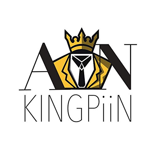 [Australia] - AN KINGPiiN Lapel Pin for Men Crowned Stone with Hanging Chain Collar Pin Brooch Suit Stud, Shirt Studs Men's Accessories (Gold) 