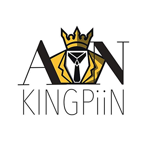 [Australia] - A N KINGPiiN Lapel Pin for Men Golden Stone Crown with Hanging Chain Brooch Costume Pin Shirt Studs Men's Accessories 