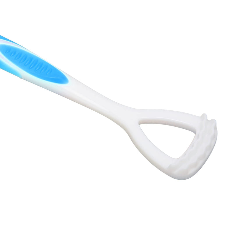 [Australia] - Tongue Cleaning Brush, Tongue Brush to Remove Bad Breath, Oral Care Cleaning Tool to Remove Plaque and Freshen Breath(Blue) Blue 