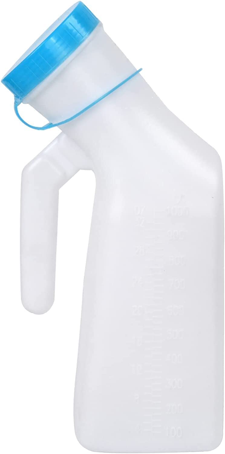 [Australia] - Atoke Male Urinal with Glow in The Dark Lid,1000ml Male Urinal Pee Bottle with Spill Proof Screw Cap for Travel & Urine Collection Style A 