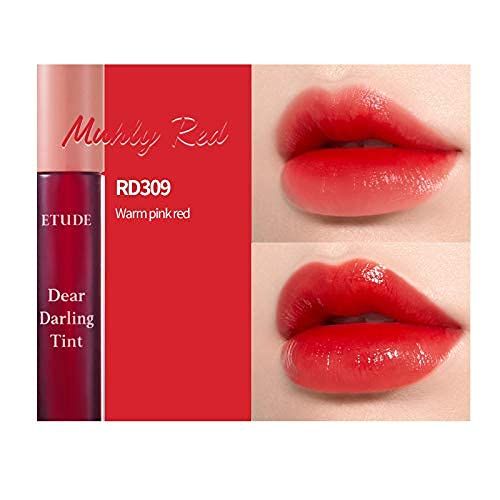 [Australia] - ETUDE HOUSE Dear Darling Water Gel Tint #RD309 Muhly Red | Long-Lasting Moisture Lips Stain with Autumn Red Colors | Kbeauty #RD309 Muhly Red (21AD) 