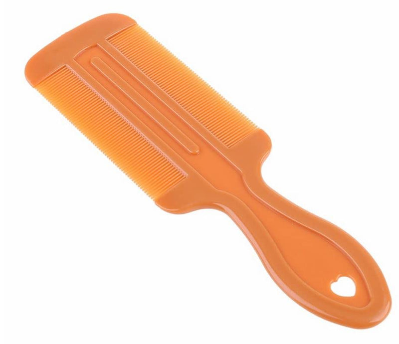 [Australia] - Noondl Nit Comb Double Edge Plastic Nit Comb for All The Family -Tangerine Orange 