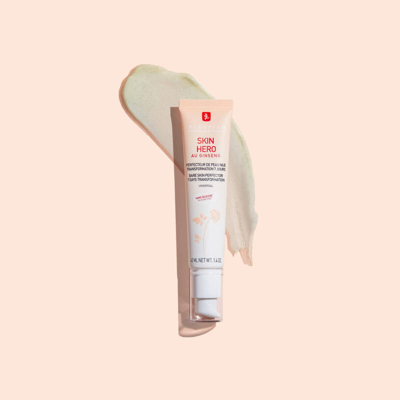 [Australia] - Erborian Skin Hero with White Ginseng - 7 Day Nude Skin Perfecting Untinted Face Care with Hyaluronic Acid - Korean Cosmetic Face Care 40 ml 