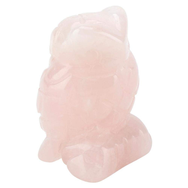 [Australia] - Rose Quartz, Hand Carved Owl Pink Crystal Figurine Healing Stone Gemstone Decoration for Wicca Reiki Healing Energy (1.5 inch) 1.5 inch 