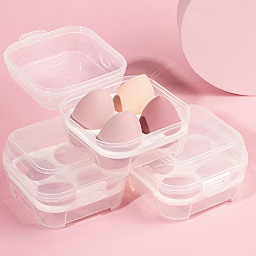 [Australia] - ChuW 4-Grid Makeup Sponge Storage Box for Blender Beauty Foundation Blending Sponge Transparent Receiving Box Case New 