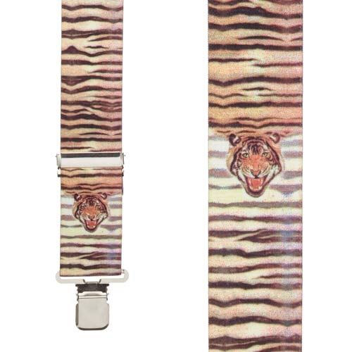 [Australia] - SuspenderStore Men's Tiger Clip-End Novelty Suspenders - 2 Inch Wide (3 Sizes) 54" for 6'1" to 6'5" tall 