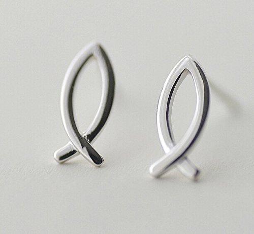 [Australia] - iszie jewellery sterling silver Christian fish earrings for ladies or girl fashion stud earring 