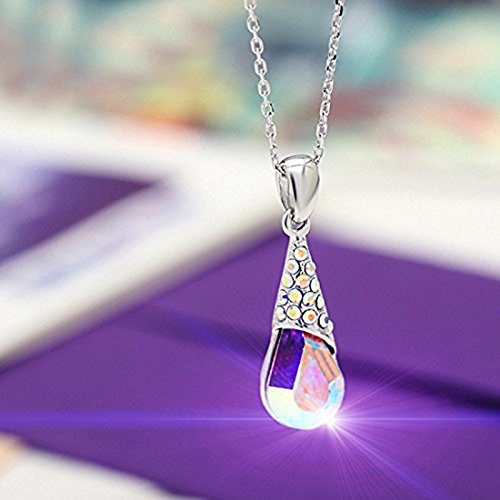 [Australia] - NEOGLORY Platinum-Plated Teardrop Jewelry Set with Crystal Embellished with Crystals from Swarovski White 