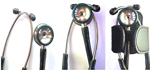 [Australia] - The BATCLIP (Black) - Premium Leather Handmade Clip-on Stethoscope Hip Holder; no More Neck Carrying, Loss, or Misplacement. Proudly Carry Your high-end Stethoscope with Taste and Style. Black 