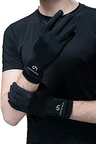 [Australia] - COPPER HEAL Arthritis Compression Full Gloves Rheumatoid Carpal Tunnel Glove Pains Hands Support finger joint L 
