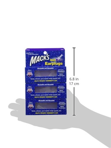 [Australia] - Mack's AquaBlock Earplugs 2 pair,Pack of 3 