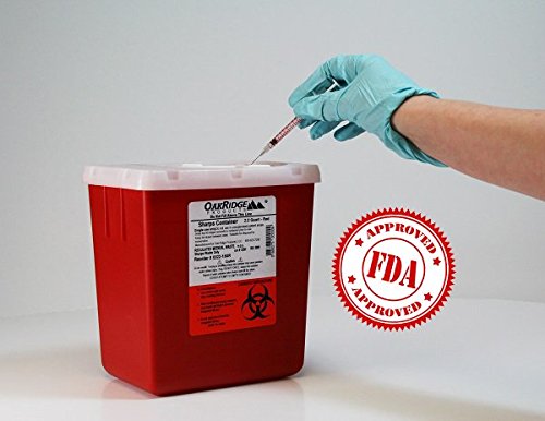 [Australia] - Oakridge Products 2.2 Quart Size Needle Disposal Container | Personal use Size | Rotary lid 