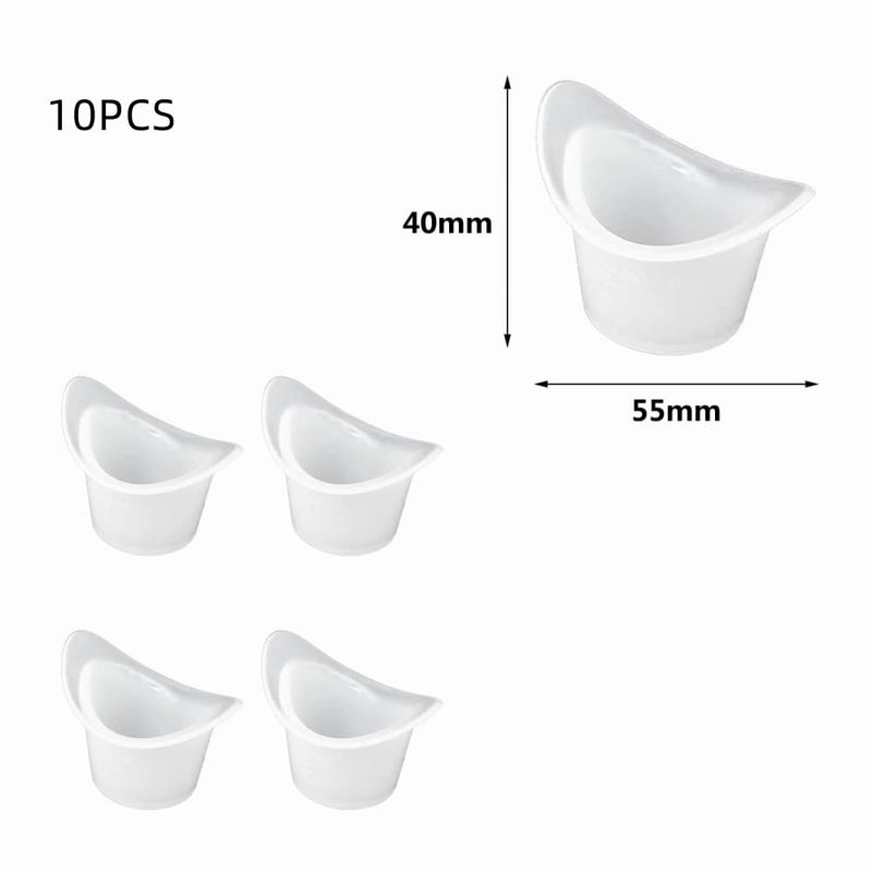 [Australia] - 10Pcs Eye Wash Cups Silicone Eye Bath Cups Resuable Eye Cleaning Cups Eye Flush Cups Eye Bath Bottles with Scale for Refreshing Cleaning Tired Eyes(8ml) 
