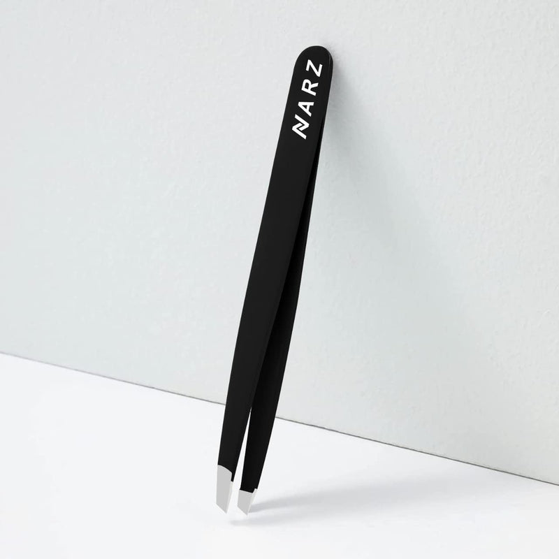 [Australia] - NARZ Professional Slanted Tweezer for Facial Hair Women & Men Stainless Steel Precision Tweezers for Ingrown Hair Tweezers 1 Piece 