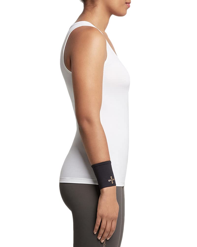 [Australia] - Tommie Copper Unisex Core Compression Wrist Sleeve - Black, Small 