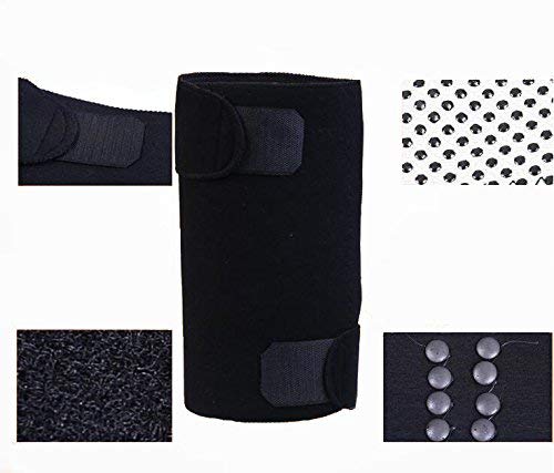[Australia] - CTHOPER 1Pair Self Heating Knee Brace Sleeve, Adjustable Tourmaline Magnetic Therapy Knee Pad Support with Open Patella Stabilizer 