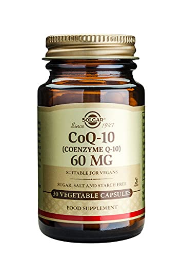 [Australia] - Solgar CoQ-10 (Coenzyme Q-10) 60 mg Vegetable Capsules - Pack of 30 - Helps Reduce Effects of Aging - Supports Energy Production - Vegan, Gluten Free and Kosher 