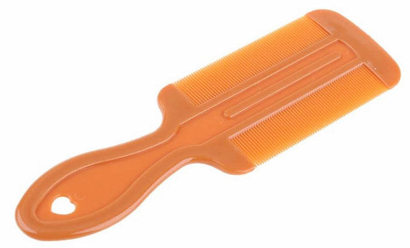 [Australia] - Noondl Nit Comb Double Edge Plastic Nit Comb for All The Family -Tangerine Orange 