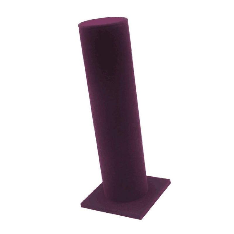 [Australia] - FRECI Velvet Vertical Tower Jewelry Bracelet Display Stand Bangle T-Bar Display Holder Rack Closet Organizer Tower Scrunchie Hair Band Holder - Purple 