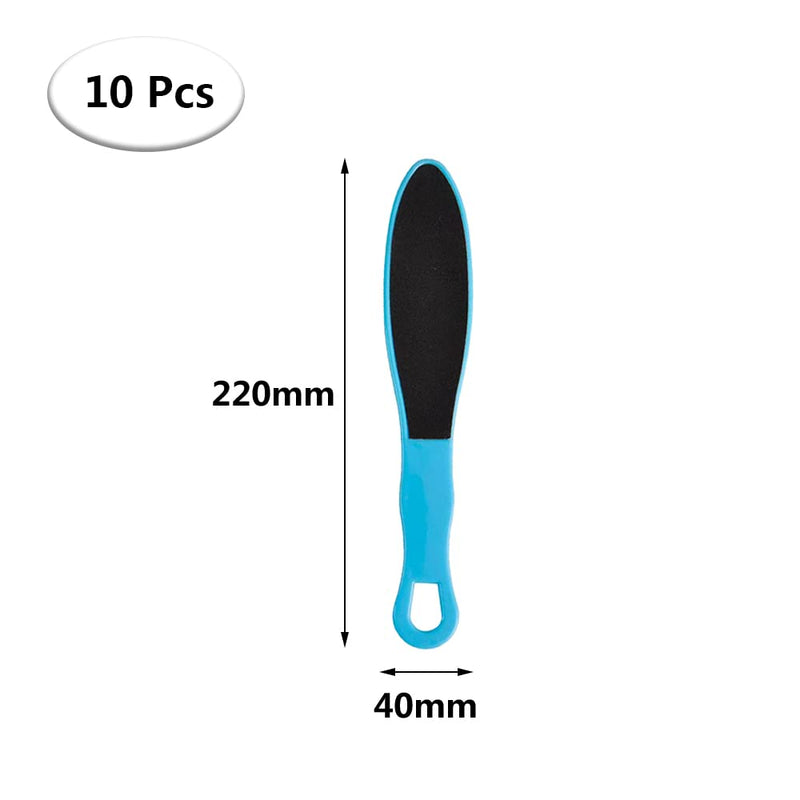 [Australia] - 10 Pcs Double Sided Pedicure Foot Files Callus Removers Reusable Care Repair Tools for Dead Skin, Blue 