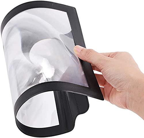 [Australia] - A4 Full Page Reading Magnifier 3X Handheld Reading Aid Plastic Rectangular Magnifying Portable Large Sheet Magnifier Reading Aid Lens for Seniors,Low Vision,Reading Books and Pages,Sewing Crafts Black 