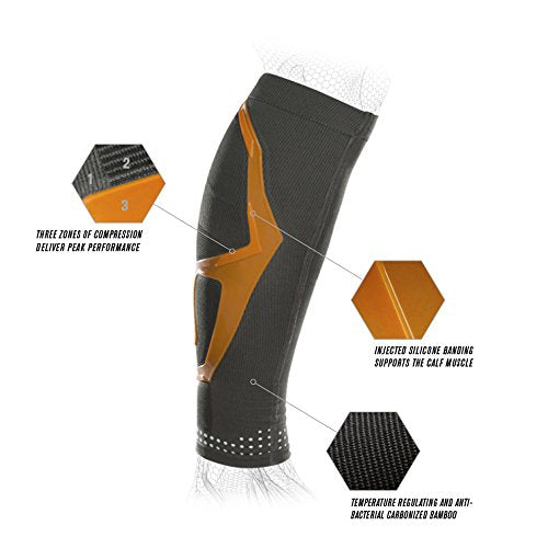 [Australia] - TriZone Calf Support - Black - Medium 