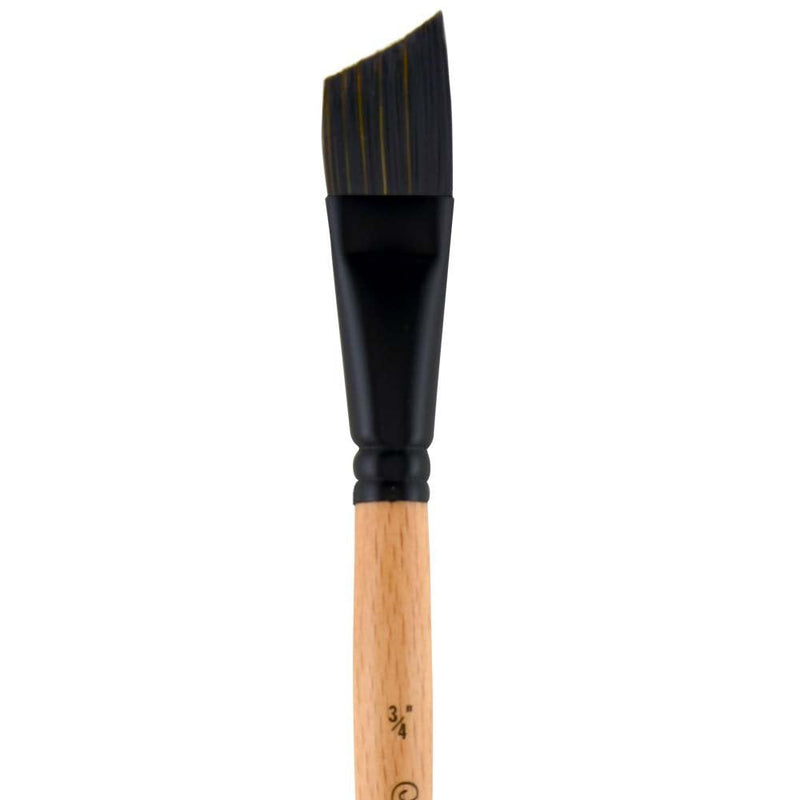 [Australia] - Princeton Catalyst Polytip, Brushes for Acrylic and Oil, Series 6450 Short Handle, Angle Shader, Size 3/4 Inch 