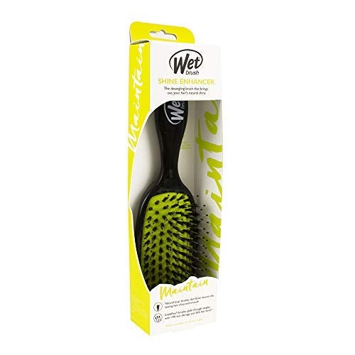 [Australia] - WetBrush, Shine Enhancer Hairbrush Natural Boar Bristles Eco Friendly Black 