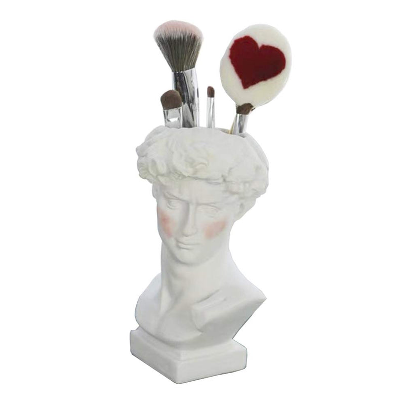 [Australia] - Lemonadeus Unique David Sculpture Decor Makeup Brush Holder Storage Cosmetic Organizer Make Up Brushes Display/Vase/Penholder 