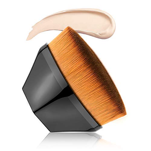 [Australia] - JOSALINAS Foundation Makeup Brush Fast Flawless Application Blusher Liquid Cream Powder Cosmetic Face Blending Tool, Black 
