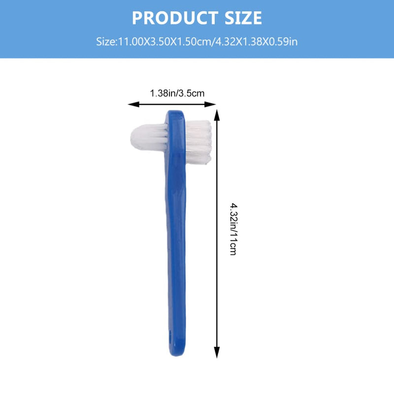 [Australia] - Artibetter Denture Dual Head Toothbrushes Hard Denture Cleaning Brush Denture Cleaning Brush False Teeth Brush Toothbrush for False Teeth Cleaning 