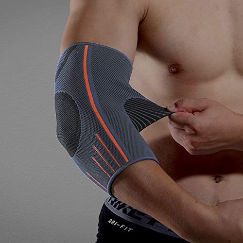 [Australia] - VITTO Elbow Support - Elbow Brace - Compression Arm Sleeve for Tendonitis - Arthritis - Best for Tennis Elbow - Golfers Elbow - Weightlifting (L, Grey, Single) L 1 