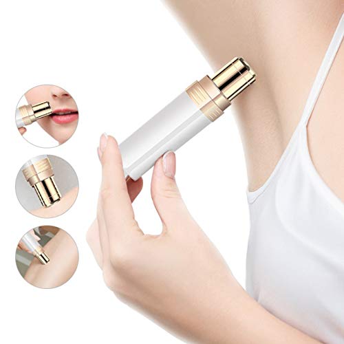 [Australia] - Giazee Facial Hair Remover, Women Facial Hair Removal Electric Facial Hair Trimmer Facial Hair Shaver Built-in Led Light for Lips, Chin, Cheeks, Peach 